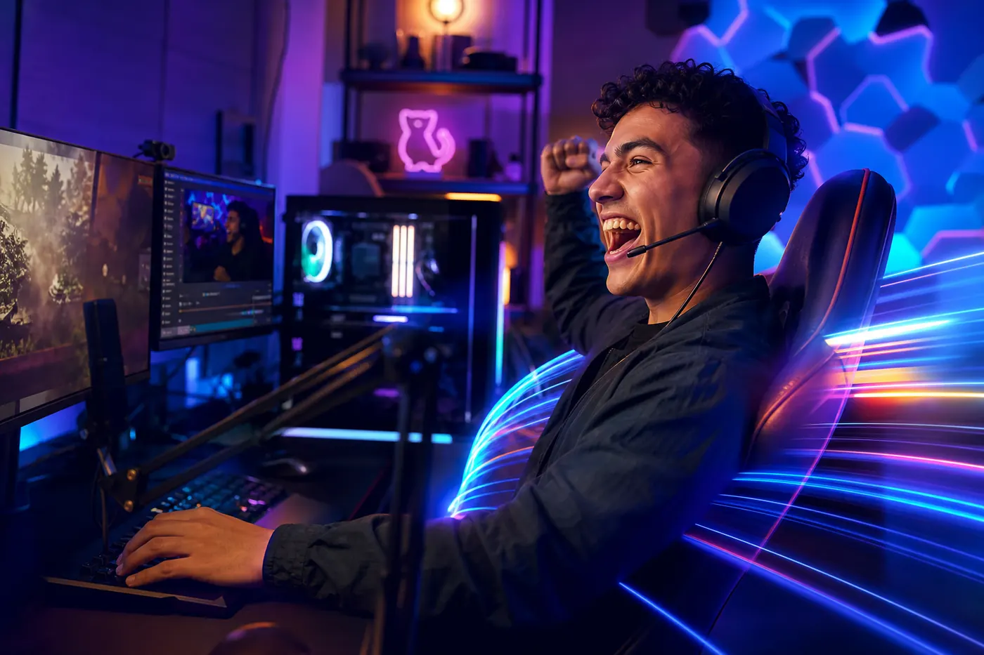 Gaming y streaming extremo con fibra óptica TeslaNet